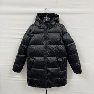 HUNTER Women's Mid Length Puffer Jacket, Black, Sz Small, NWT